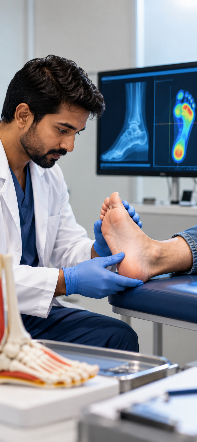 Diabetic foot diagnosis and vascular assessment